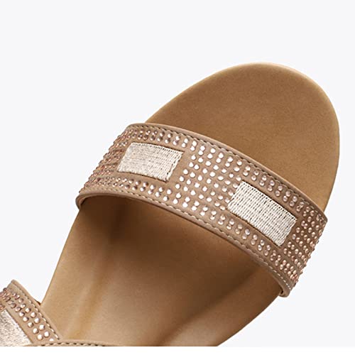 Sandals Summer Slope Heel Sandals Women's Comfortable Thick Sole Waterproof Sandals Sandal(C,41)3