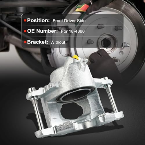 Image of cciyu Front Left Disc Brake Caliper Assembly w /o Bracket For Buick, For Cadillac, For Chevy, For GMC, For Oldsmobile, For Pontiac Models - For Apollo, For Camaro Replace# 18-4060 Front Driver Side