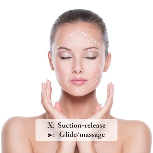 Image of BBTO 4 Pcs Glass Facial Cupping Set Silicone Vacuum Suction Massage Cups Skin Tightening Therapy for Face Body Eyes Back Shoulder Pain(Grey)