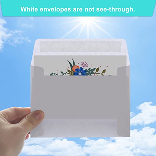 Image of 360 Packs A1 Envelopes, 3.625x5.125 inch Envelopes White, Small Envelope RSVP Envelope, Self Seal for Weddings, Photos, Postcards, Greeting Cards, Mailing
