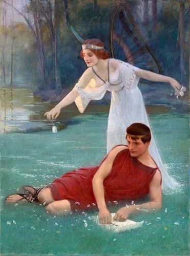 Tableau toile portrait SERENDIPITP 60x90cm affiche d'art chic