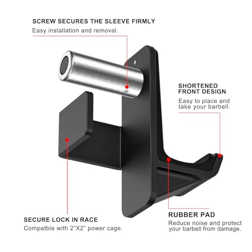 Kipika Power Rack Attachment for 5/8" & 1" Holes - Heavy Duty Home Gym Equipment for 2x2 or 3x3 Squat Rack, Adjustable and Easy to Install - Image 3