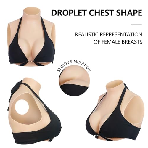 Image of Fake Boobs, B-S Cup, Breast Plates Crossdresser, Drag Queen Cosplay, Silicone Breastplate, False Breasts, Breast Plate