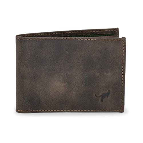 Carteira Masculina Slim Pequena Luxo Couro Legítimo Natural (Marrom Escuro)