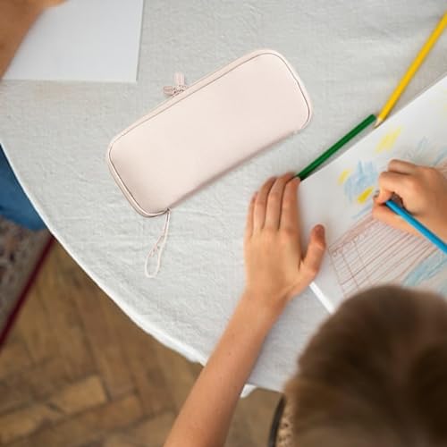 Image of Rolin Roly Multi-function Pencil Case Pencil Box Large Capacity Pen Case Holder for Women Pen Bag Organizer with Zipper (brown)