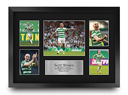HWC Trading Scott Brown Celtic 16 x 12 inch (A3) Printed Gifts Memorabilia Signed Autograph Photograph Display for Football Fans and Supporters - 16
