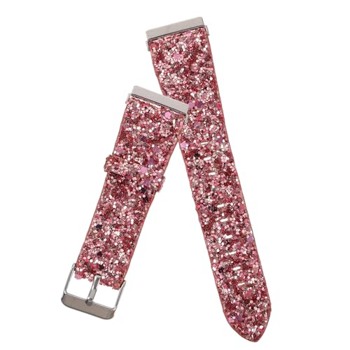 Bracelet en cuir rose à paillettes DOITOOL pour montre élégante