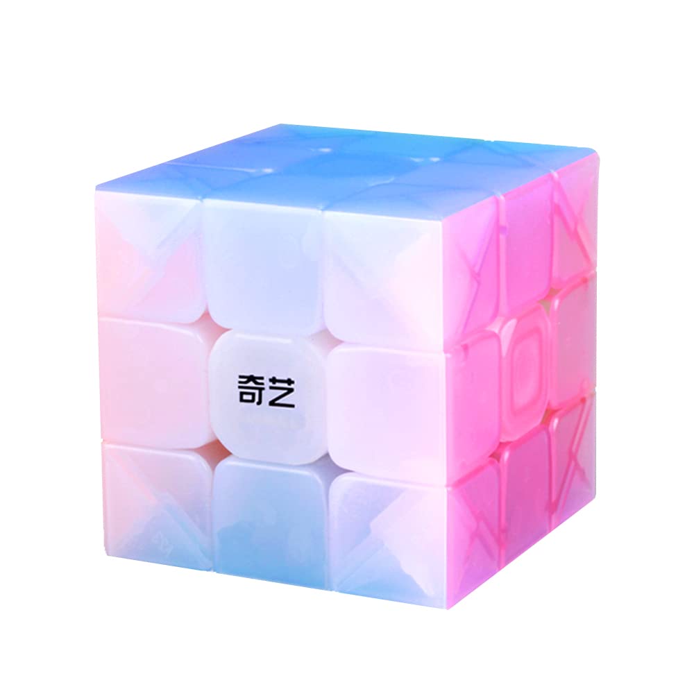 Jelly 3x3 Speed Cube, Warrior 3x3x3 Cube Stickerless Puzzles Toy (Transparent)