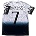 Pitch and Trek Ronaldo #7 Special Limited Edition Kids Soccer Jersey Shirts Football Futbol Socks Gift Set Youth Sizes(White,28)