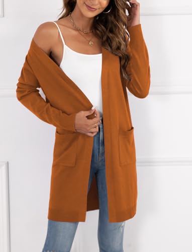 Image of VIISHOW Women's Classic Cardigans Long Sleeve Open Front Casual Knit Cardigan Sweaters Coat Soft Outwear