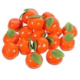 UKCOCO 20 Piezas Naranja Artificial Simulada Decorativa Modelo Realista para Decoración de Restaurante Hogar y Eventos Accesorios Ligeros y Coloridos Ornamento Duradero y Vívido
