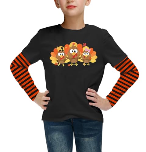 Image of Remimi Unisex Kids Christmas Long Sleeve Shirt Xmas Print Stripe Shirts 2-12 Years
