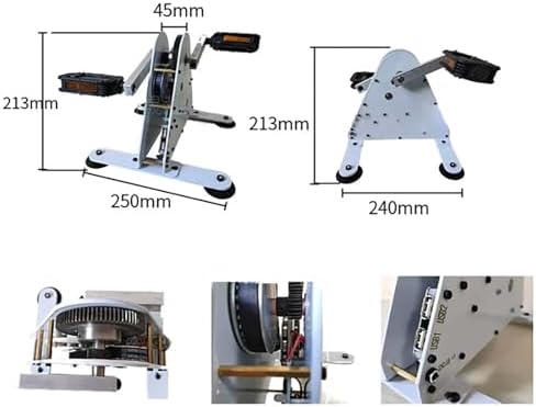 Portable Hand-Crank Generator - 100W Pedal & Hand-Crank Power Generator with Dual USB Fast Charging, 1-35V Output, Compact Manual Generator for Outdoor, Fitness & Emergency Use