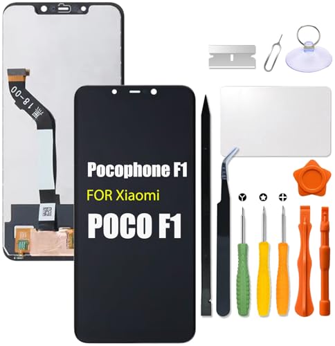 Replacement for Xiaomi Pocophone F1 LCD Screen for Xiaomi Poco F1 M1805E10A Touch Screen Digitizer Assembly LCD Display with Repair kit