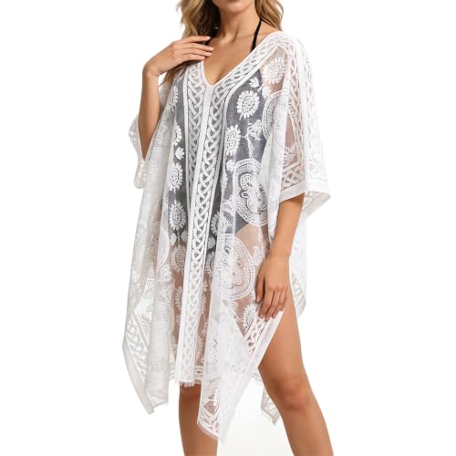 Image of Bathing Suit Cover Up for Women,V-Neck Summer Swimsuit Coverups Loose Swimwear Beach Dress for Pool Sea Party