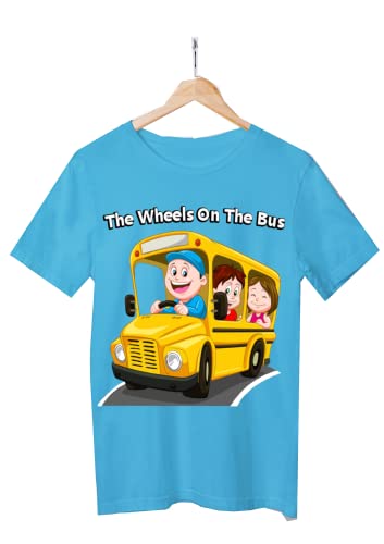 T-shirt enfant The Wheels On The Bus col rond manches mi-longues en coton doux