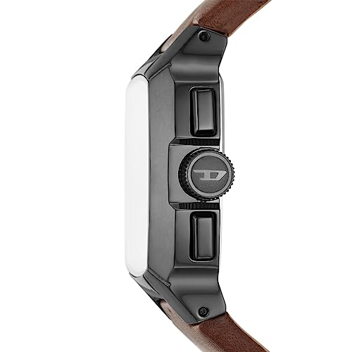 Diesel Leather Analog Blue Dial Men Watch-Dz4641, Brown Band - Image 2