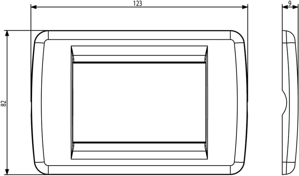 PLACCA Rondo '3 moduli VIMAR IDEA Ardesia