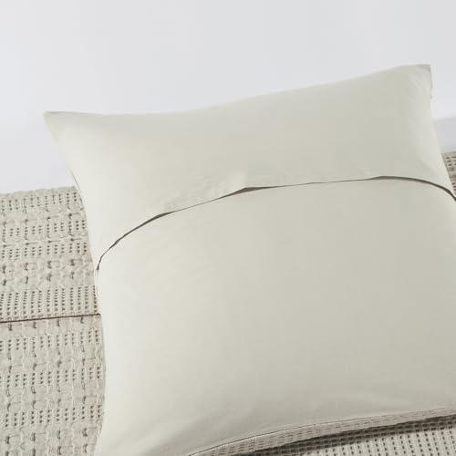 VHC-Brands-Waffle-Weave-Natural-Euro-Sham-Set-of-2-26×26-Decorative-Throw-Pillow-CoversShams-Boho-Farmhouse-Bedroom-Decor VHC Brands Waffle Weave Natural Euro Sham Set of 2 26×26 Decorative Throw Pillow CoversShams Boho Farmhouse Bedroom Decor