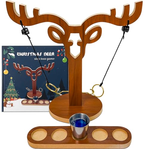 Large-Ring-Toss-Game-for-Adults-KidsHook-and-Shoot-Leaders-Christmas-Deer-Ring-toss-Styling2-Players-Handmade-Wooden-Swings-Fast-paced-Interactive-Family-Outdoors Large Ring Toss Game for Adults KidsHook and Shoot Leaders Christmas Deer Ring toss Styling2 Players Handmade Wooden Swings Fast paced Interactive Family Outdoors