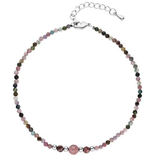 Preisvergleich Produktbild Jobo Damen Fußkettchen Fußkette Turmalin mit Hematin 26 cm