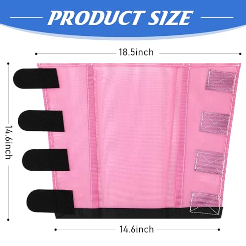 Image of Set of 8 Mesh Fly Boots for Horse Breathable Mesh Horse Boots Protective Loose Wraps Adjustable for Preventing Legs Reduces Flies and Mosquitoes Bites