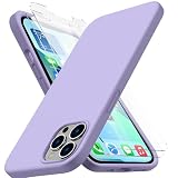 Picture of CellEver Heavy-Duty Silicone Case for iPhone 13 Pro - Two Shatterproof Glass Screen Protectors, Military Drop Protection, Scratch-Free Interior, Light Purple