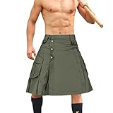 AKARMY Men's Kilt for Men, Camo Scottish Outdoor Utility Pleated Tactical Kilt,Irish...