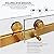 UTEIWF Shower Doors Double Sliding 66-72" W x 76" H Width Adjustable 3/8"(10mm) Frameless Clear Tempered SGCC Shatterproof Glass Stainless Steel Hardware (Brushed Gold)