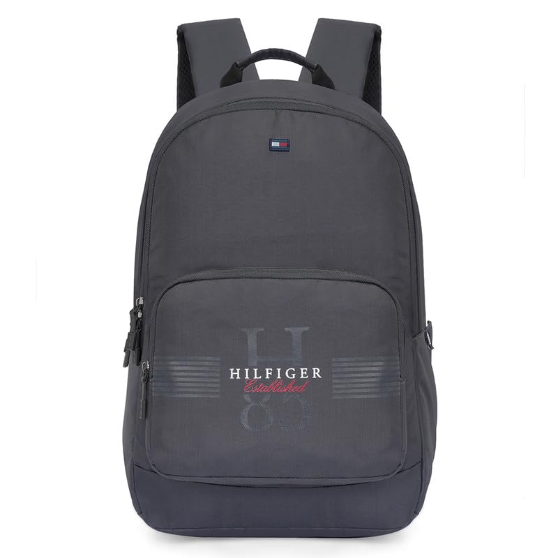 TOMMY HILFIGER Laptop Backpack for Men & Women, One-Size, Grey, Babylon | Bagpack for Collage, Travel, Office-image-21