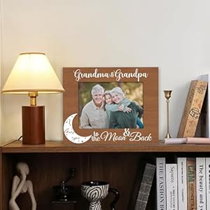 Grandparents Photo Frame Gifts - Grandparents Gifts from Grandkids, Grandma & Grandpa, I Love You to the Moon and Back Wooden Picture Frame for Tabletop or Wall Hanging 5x7 Photo Grandparents Photo Frame Gifts Grandparents Gifts from Grandkids Grandma Grandpa I Love You to the Moon and Back Wooden Picture Frame for Tabletop or Wall Hanging 5×7 Photo