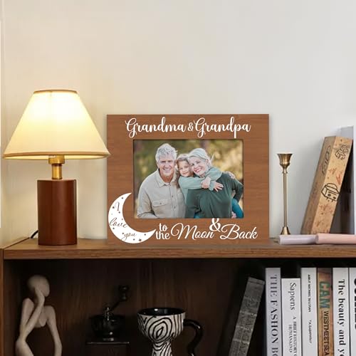 Grandparents-Photo-Frame-Gifts-Grandparents-Gifts-from-Grandkids-Grandma-Grandpa-I-Love-You-to-the-Moon-and-Back-Wooden-Picture-Frame-for-Tabletop-or-Wall-Hanging-5×7-Photo Grandparents Photo Frame Gifts Grandparents Gifts from Grandkids Grandma Grandpa I Love You to the Moon and Back Wooden Picture Frame for Tabletop or Wall Hanging 5×7 Photo