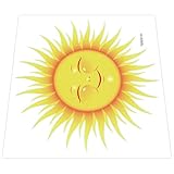 CVUTOVO 可移除粘着壁ステッカー 北欧風太陽モチーフ お子様部屋寝室用 壁飾り 傷けず簡単貼付 剥がせる耐久性素材 リビングルーム装飾