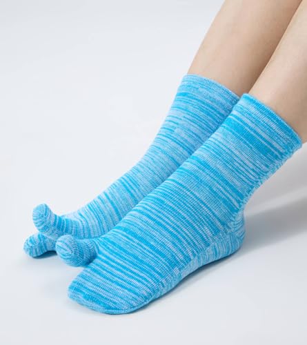 Women's Tabi Split Toe Flip Flop Socks Big Two Toe Cotton Colorful Crew No Show Low Cut Athletic Pack of 62