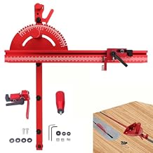 Precision Miter for Table Saw, Standard Slot 3/4x 3/8, Table Saw Miter Fence System Includes Aluminum Miter Fence, Repetitive Cut Flip Stop for Woodworking Tools