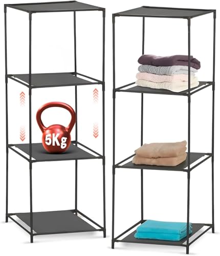 Scaffale piccolo e funzionale per ogni ambiente: Con dimensioni compatte di 34x34x98 cm, si adatta facilmente a corridoi, cucine, angoli inutilizzati o bagni ristretti. Ideale come scarpiera, mini libreria o portaoggetti per tenere tutto in ordine.