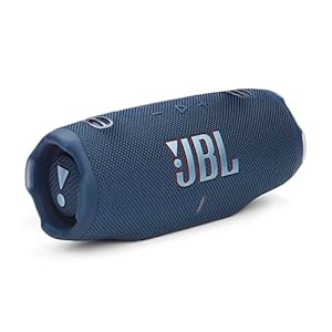 JBL Charge 6 – Portable Waterproof & Drop-Proof Bluetooth Speaker, Bold Pro Sound with AI Sound Boost, 28Hrs of Playtime, Built-in powerbank & Comes with a Sturdy/Removable Carrying Strap (Blue)