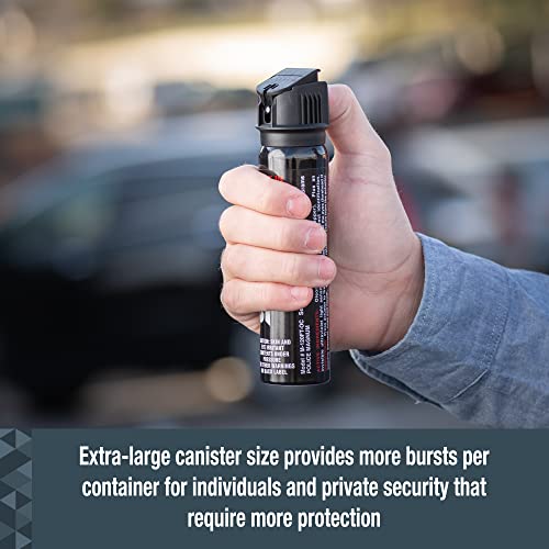 Sabre Magnum 120 Pepper Spray With Holster, 40 Bursts, 12-Foot (4-Meter) Range, Extra Large 122 Gram Canister, Uv Marking Dye, Flip Top Safety #TOP4