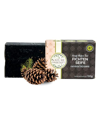 Nature Cosmétique® Feste Seife Sumpfkiefe – für Hände & Körper – Handgemachte Naturseife – Feuchtigkeitsspendend & Hautpflegend – Vegan, Palmölfrei – Made in Germany