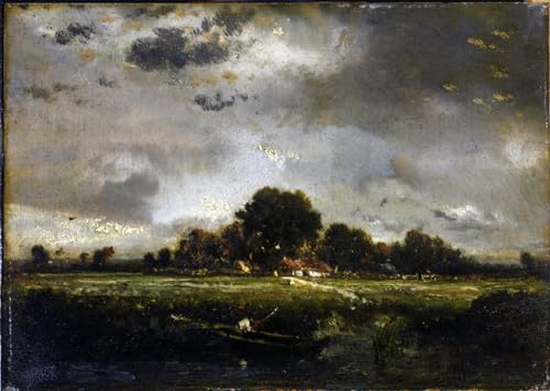 Pintura mural en lienzo de alta calidad: El pequeño pescador de Rousseau, 60x90 cm
