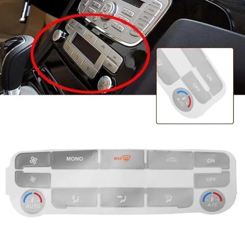 Autocollants de réparation bouton AC S-Max usé argent - 2