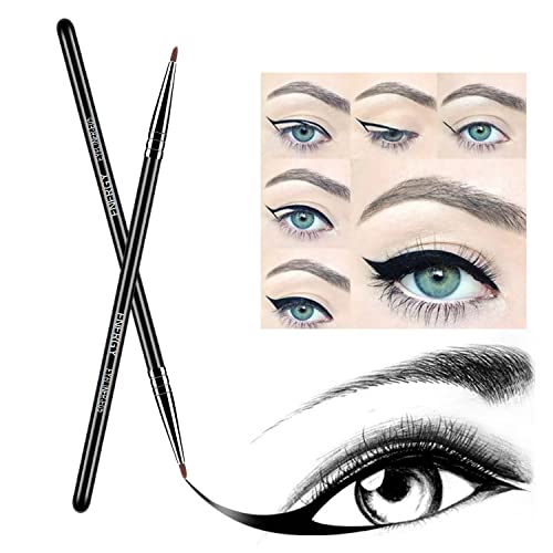 Eyeliner Brush Fine Round Point-Pro Precision Gel Eye Liner Makeup Brush Liquid Eyeliner Make Up Brush Ultra Thin Round Premium Quality Soft Synthetic Bristles Eye Cosmetic Tool #TOP4