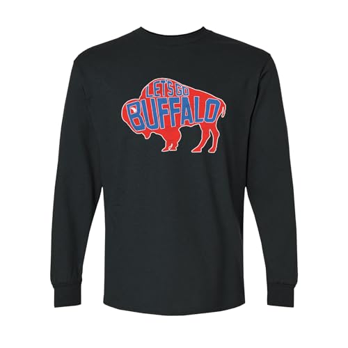 Let's GO Buffalo - NY Sports Fan 716 City Pride BFLO Retro Throwback Football Lover Lets WNY buffalonian Long Sleeve t-Shirt