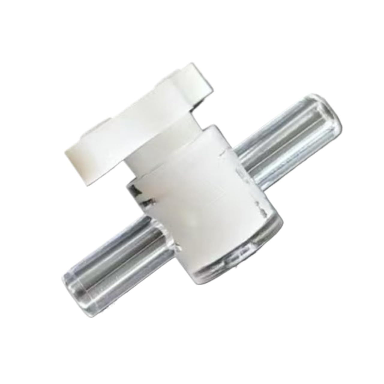 Válvula de llave paso 2 vías con roscas macho hembra para control fluido en bioinstrumentos