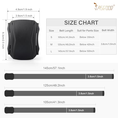 JASGOOD 2 Pack Men Belt Military Tactical Stretch Nylon Belt for Pants Webbing Belt for Hiking Hunting4