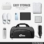 Gym Bag for Men & Women with Shoe Compartment & Wet Pocket, 31L Water Resistant Sports Duffle Bag with Quick-Access Pouch,Multi-Purpose Weekender Overnight Bag - Image 2