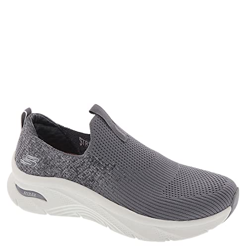 Image of Skechers Women's Arch Fit D'Lux-Key Journey Grey Knit/White Trim 9.5 M