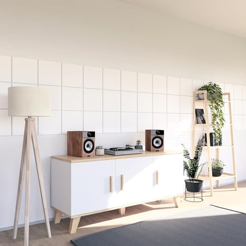 vilz 12 Stück Schallabsorber Panel Akustik aus recyceltem Filz - Akustikplatten Schalldämmung 250x250x9 mm