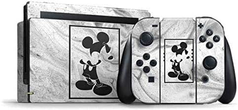 Skinit Decal Gaming Skin Compatible with Nintendo Switch Bundle - Officially Licensed Disney Mickey Mouse Marble Design