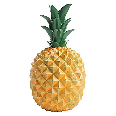 WAIT FLY 5.5 x 9.5 Inch Elegant Pineapple Shape Resin Piggy Bank Coin Bank Money Bank Home Decoration Cover